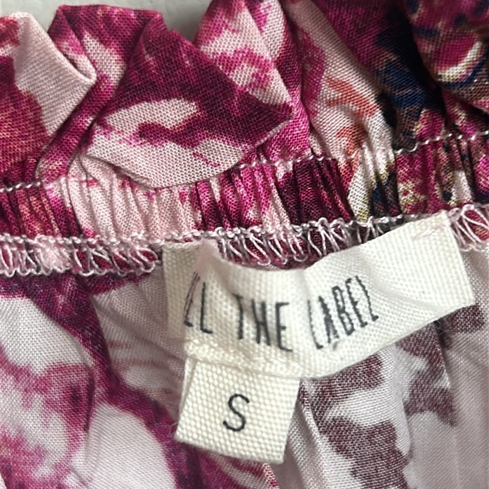 Abel the Label Anthropologie Floral Cropped Cottagecore Off Shoulders Top Size S - Picture 4 of 10